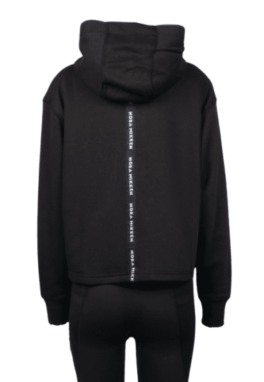 Nora Mikken GERTRUD Cropped Hoodie Black - Pulóverek & kapucnis pulóverek - 