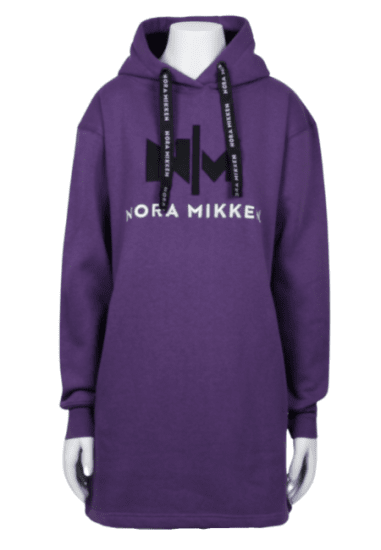 Nora Mikken KADRI Long Hoodie Purple - Pulóverek & kapucnis pulóverek - 