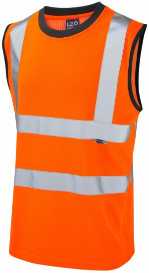 Leo Ashford Comfort Sleeveless T-shirt Hi-Vis Orange - Munkaruha - Nagyméretű Munkaruha 3XL-6XL