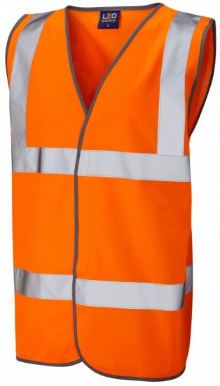 Leo Tarka Waistcoat Hi-Vis Orange - Munkaruha - Nagyméretű Munkaruha 3XL-6XL