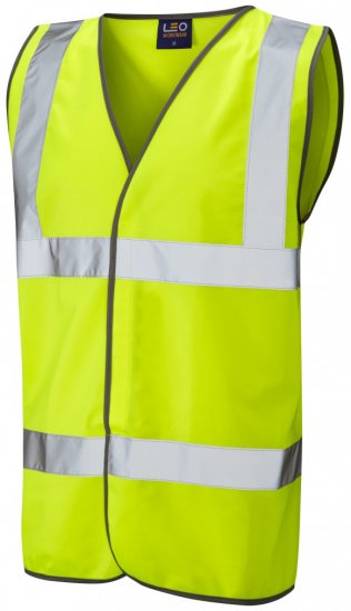 Leo Tarka Waistcoat Hi-Vis Yellow - Munkaruha - Nagyméretű Munkaruha 3XL-6XL
