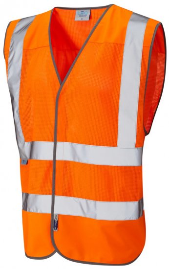 Leo Arlington Coolviz Waistcoat Hi-Vis Orange - Munkaruha - Nagyméretű Munkaruha 3XL-6XL