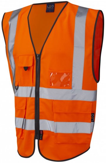 Leo Lynton Superior Waistcoat Hi-Vis Orange - Munkaruha - Nagyméretű Munkaruha 3XL-6XL
