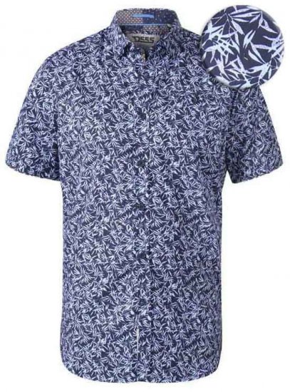 D555 Walpack Hawaiian Ao Print Short Sleeve Shirt Blue - Ingek - Ingek 2XL-10XL
