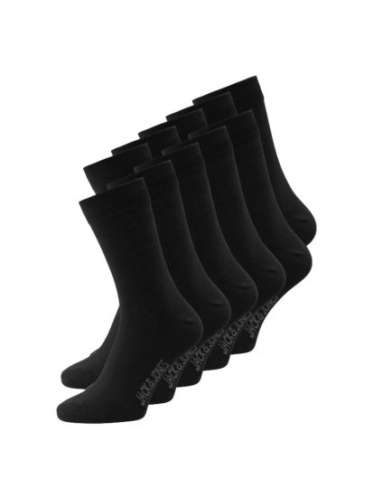 Jack & Jones Jens Zoknik Fekete 10-pack - Alsónemű & strandruhák - Nagyméretű Alsónemű 2XL-8XL