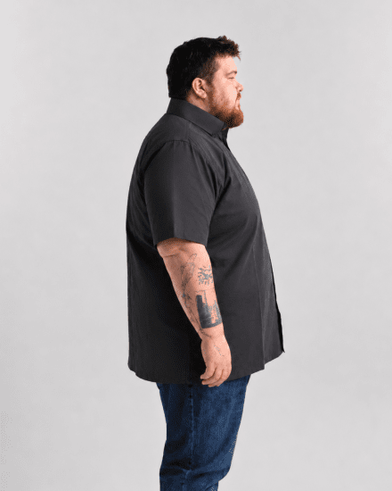 Motley Denim Zagreb Rövid ujjú ing Antracit - Ingek - Ingek 2XL-10XL