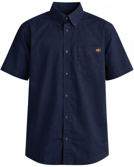 Motley Denim Zagreb Rövid ujjú ing Tengerészkék - Ingek - Ingek 2XL-10XL