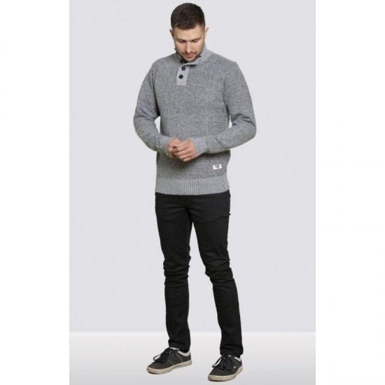 D555 Zane Sweater Grey - Pulóverek & kapucnis pulóverek - Pulóverek & Kapucnis pulóver 2XL-12XL