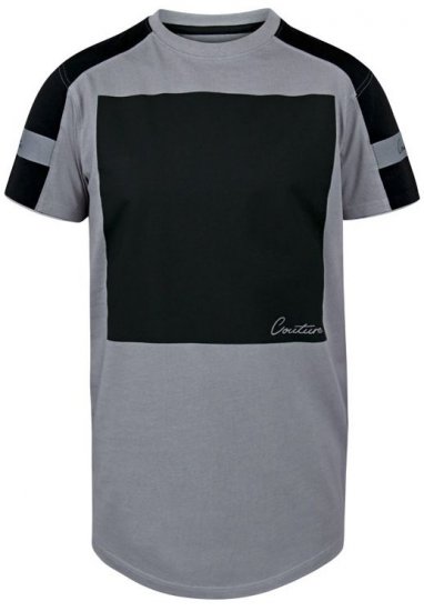 D555 Ziggy Organic Cotton T-Shirt Grey - Pólók - Nagyméretű pólók - 2XL-14XL